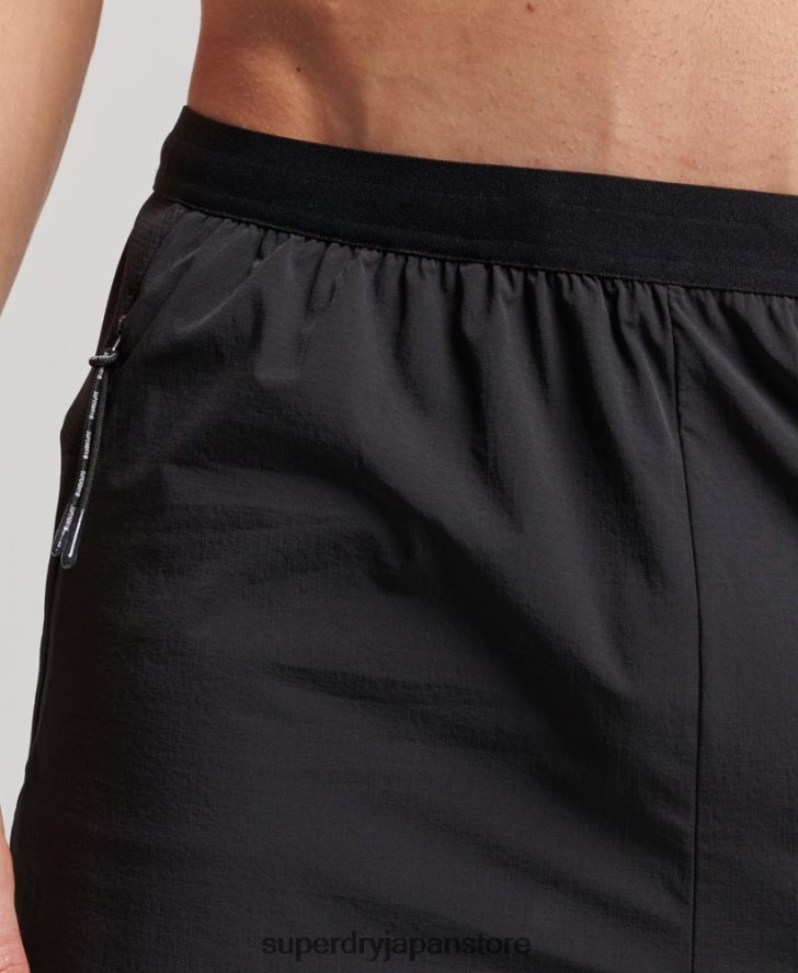 トレインハイブリッドショーツ 男性 Superdry 衣類 黒 2J62PZ292