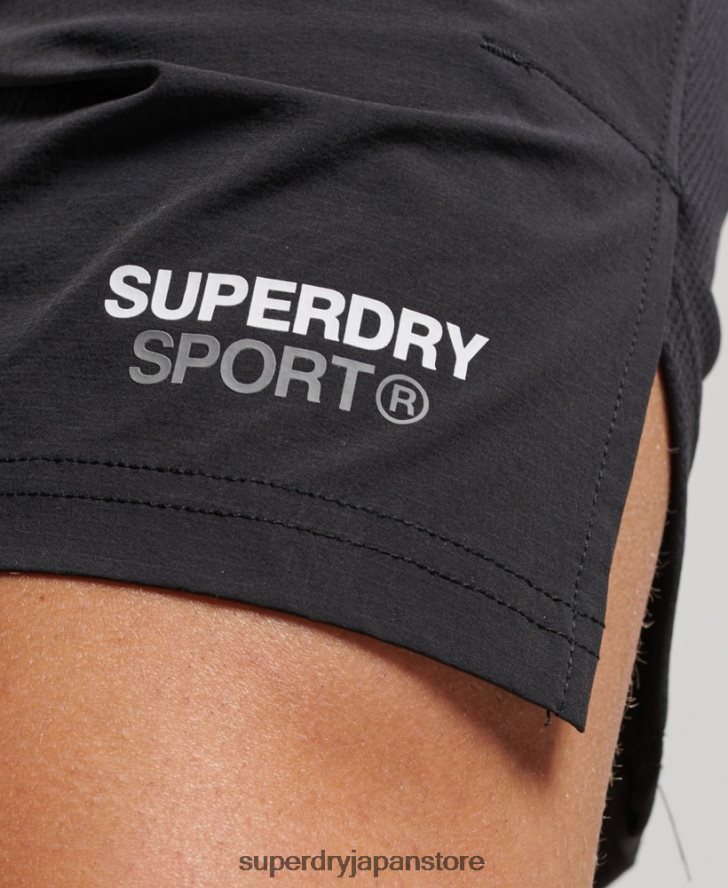 トレインハイブリッドショーツ 男性 Superdry 衣類 黒 2J62PZ292