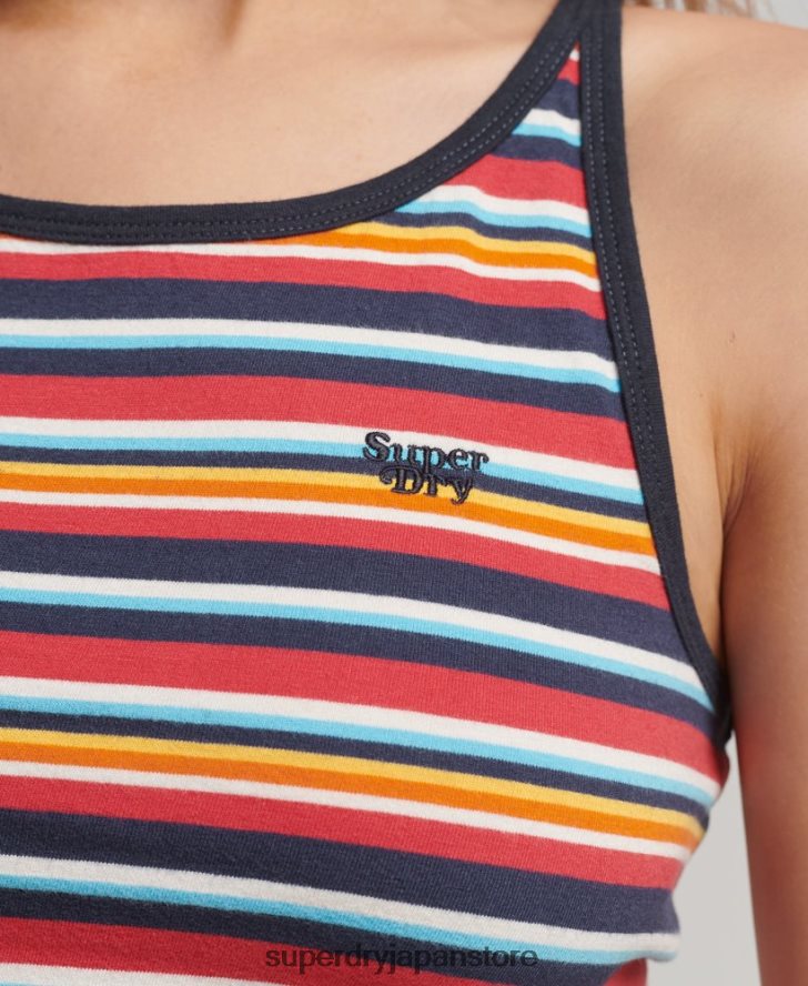 ヴィンテージストライプサーフタンクトップ 女性 Superdry 衣類 海軍 2J62PZ2942