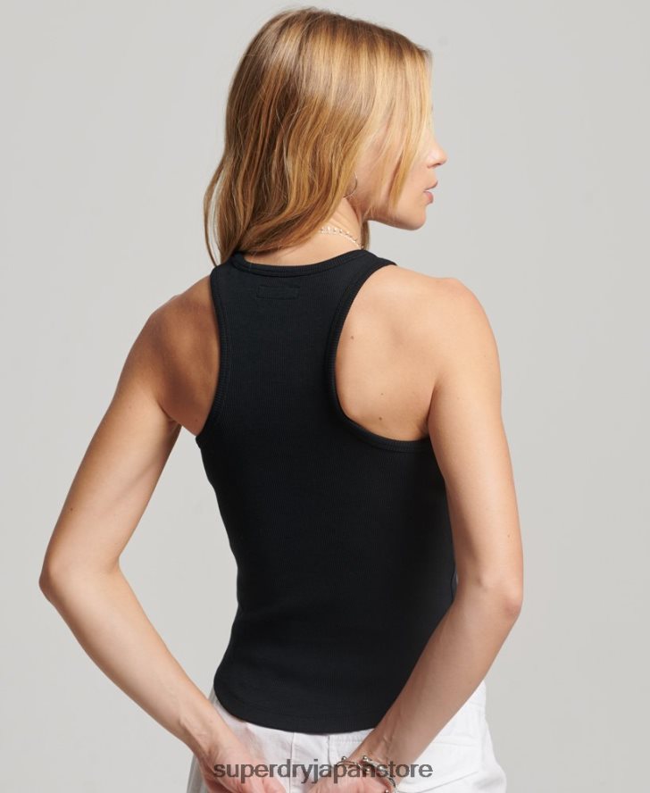 欠かせないタンクトップ 女性 Superdry 衣類 黒 2J62PZ2943