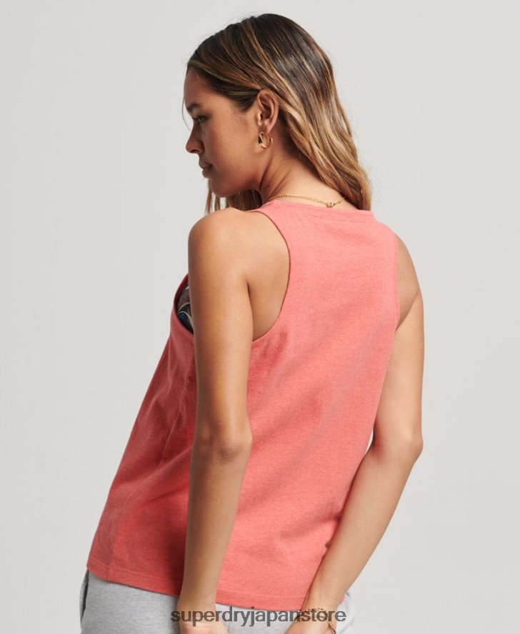 ヴィンテージロゴベスト 女性 Superdry 衣類 コーラル 2J62PZ2951