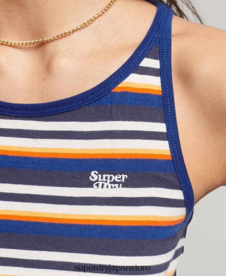 ヴィンテージストライプサーフタンクトップ 女性 Superdry 衣類 青 2J62PZ2958