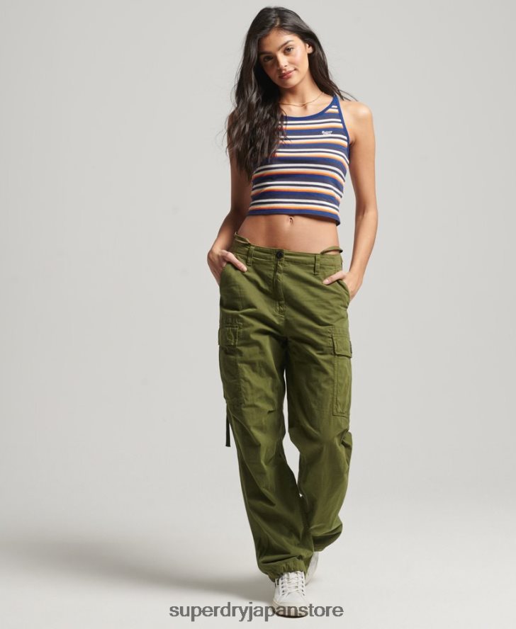 ヴィンテージストライプサーフタンクトップ 女性 Superdry 衣類 青 2J62PZ2958