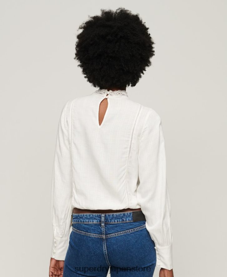 スタジオレースミックストップ 女性 Superdry 衣類 白 2J62PZ2959