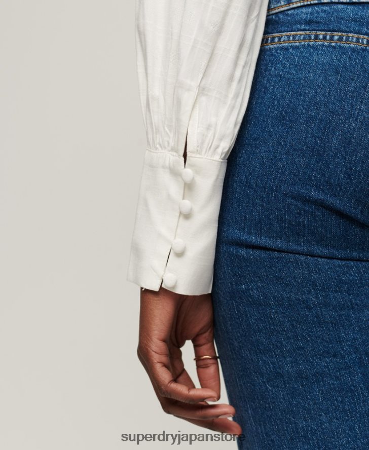 スタジオレースミックストップ 女性 Superdry 衣類 白 2J62PZ2959