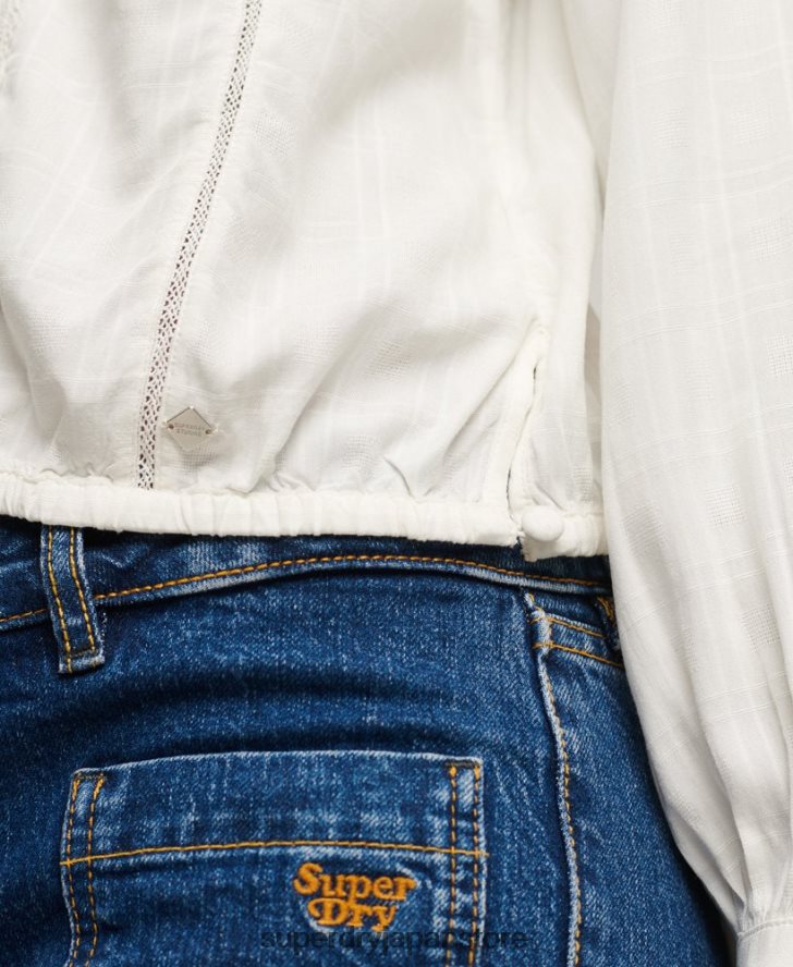 スタジオレースミックストップ 女性 Superdry 衣類 白 2J62PZ2959