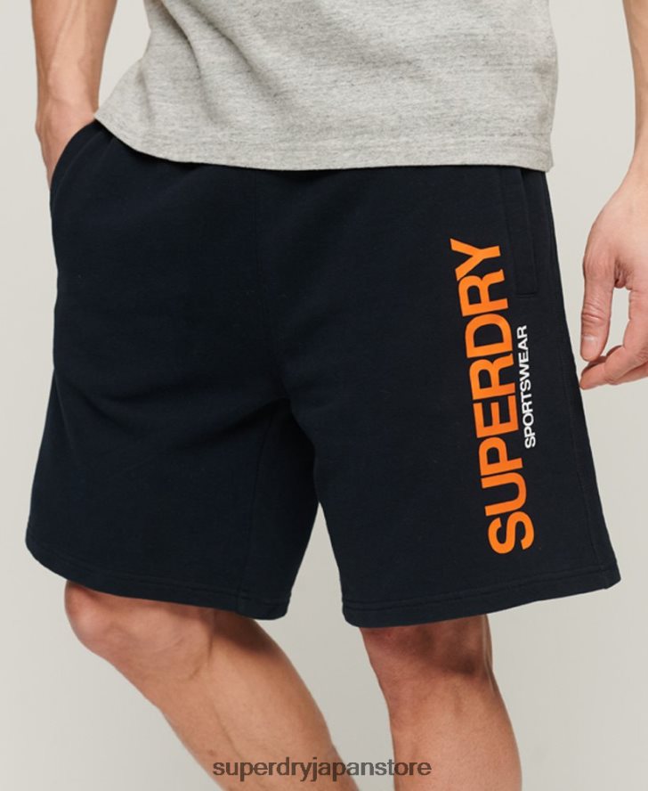 スポーツウェアルーズショーツ 男性 Superdry 衣類 海軍 2J62PZ296