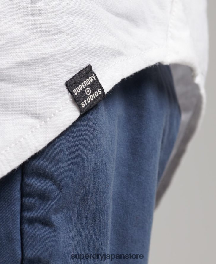 リネンボーイフレンドシャツ 女性 Superdry 衣類 白 2J62PZ2963