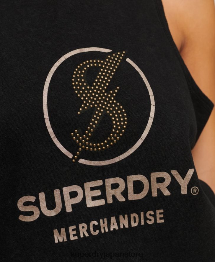 ヴィンテージグッズストアベスト 女性 Superdry 衣類 黒 2J62PZ2964