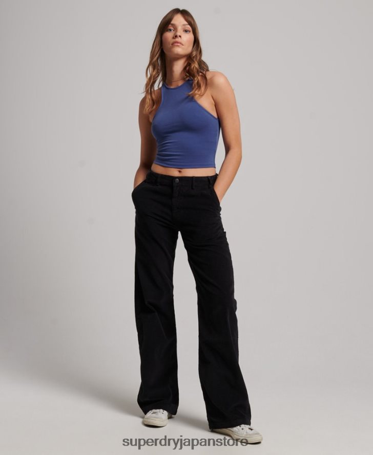 スタジオジャージレーサータンクトップ 女性 Superdry 衣類 青 2J62PZ2968
