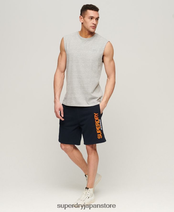 スポーツウェアルーズショーツ 男性 Superdry 衣類 海軍 2J62PZ296