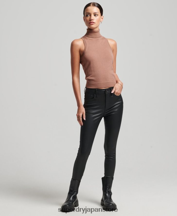 スタジオメリノロールネックベスト 女性 Superdry 衣類 茶色 2J62PZ2972