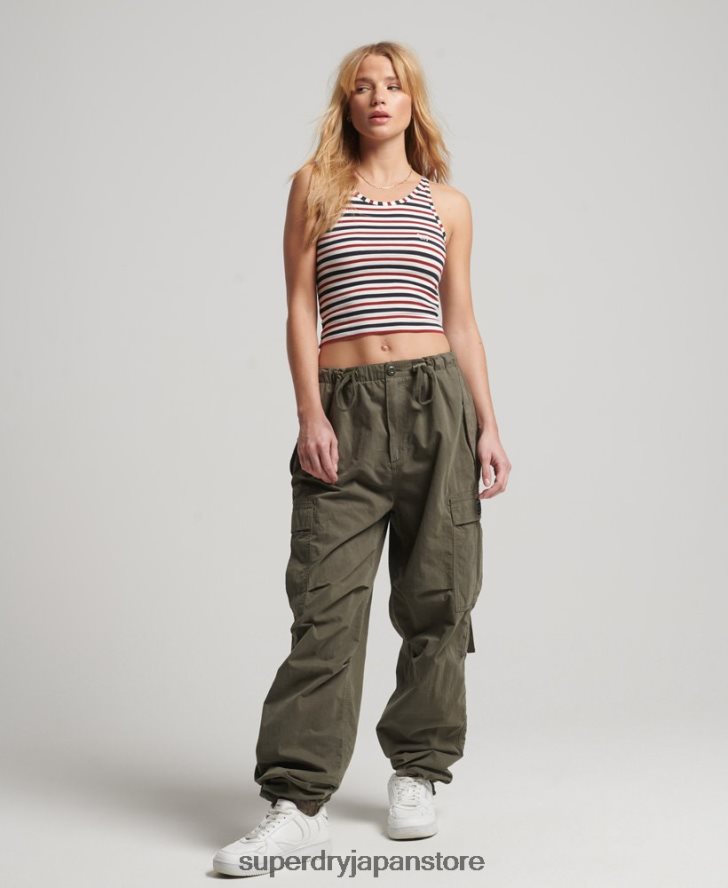 ヴィンテージカリストライプベスト 女性 Superdry 衣類 白 2J62PZ2973