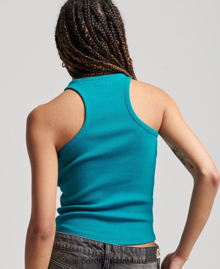 欠かせないタンクトップ 女性 Superdry 衣類 ターコイズ 2J62PZ2979