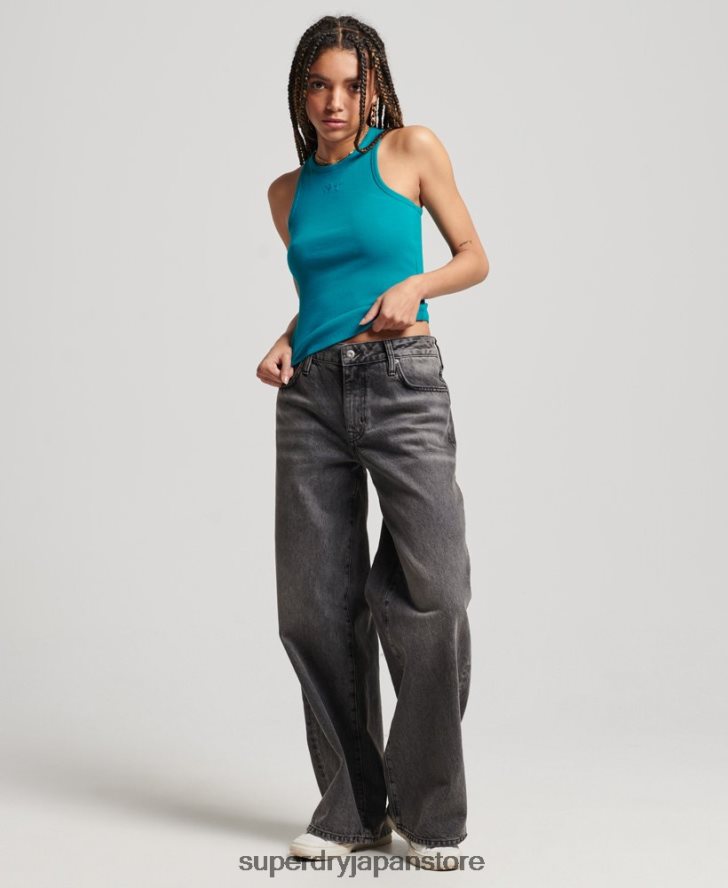 欠かせないタンクトップ 女性 Superdry 衣類 ターコイズ 2J62PZ2979