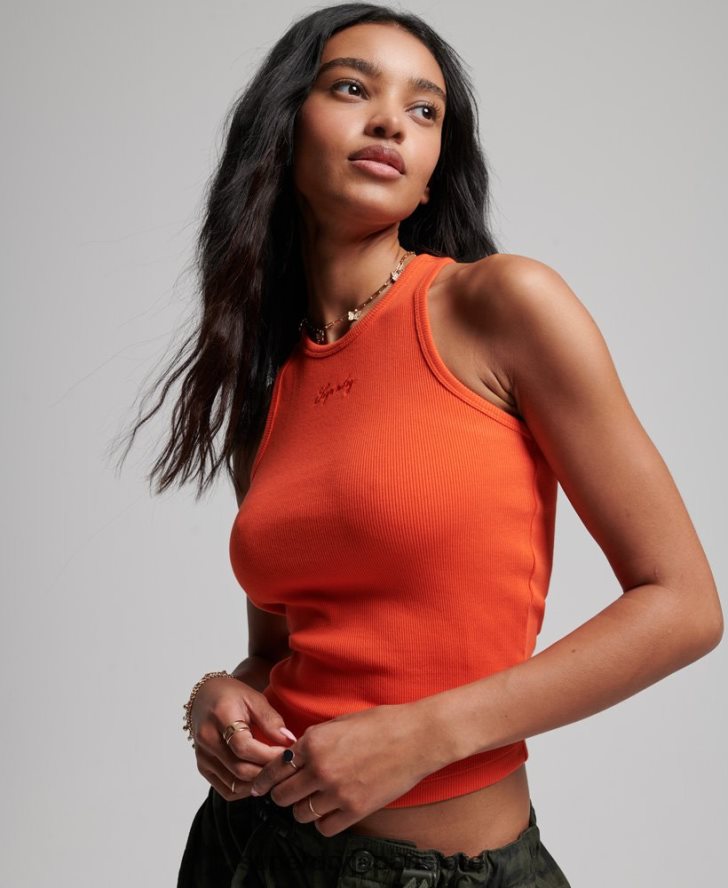 欠かせないタンクトップ 女性 Superdry 衣類 オレンジ 2J62PZ2980