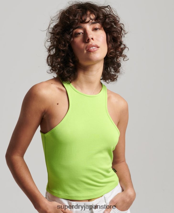 スタジオジャージレーサータンクトップ 女性 Superdry 衣類 緑 2J62PZ2982