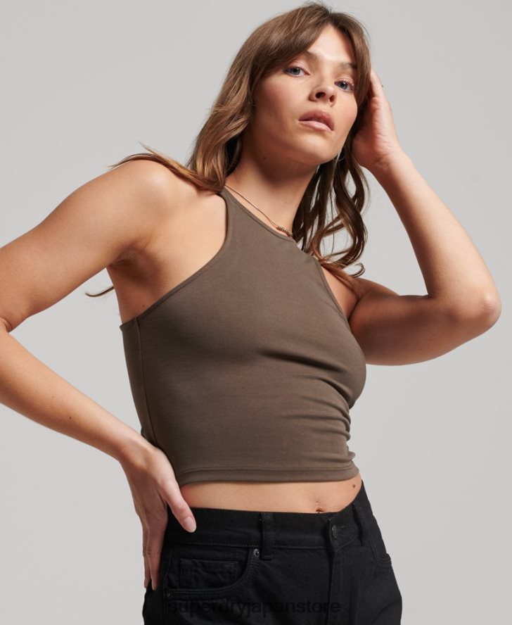 スタジオジャージレーサータンクトップ 女性 Superdry 衣類 茶色 2J62PZ2983