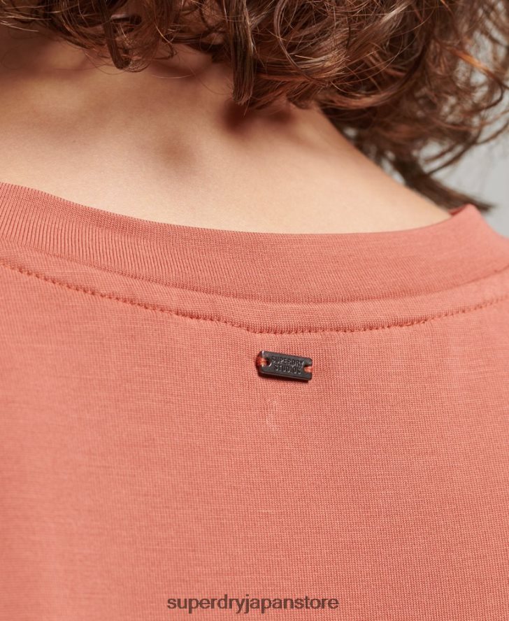 スタジオのファブリックミックストップ 女性 Superdry 衣類 赤 2J62PZ2984