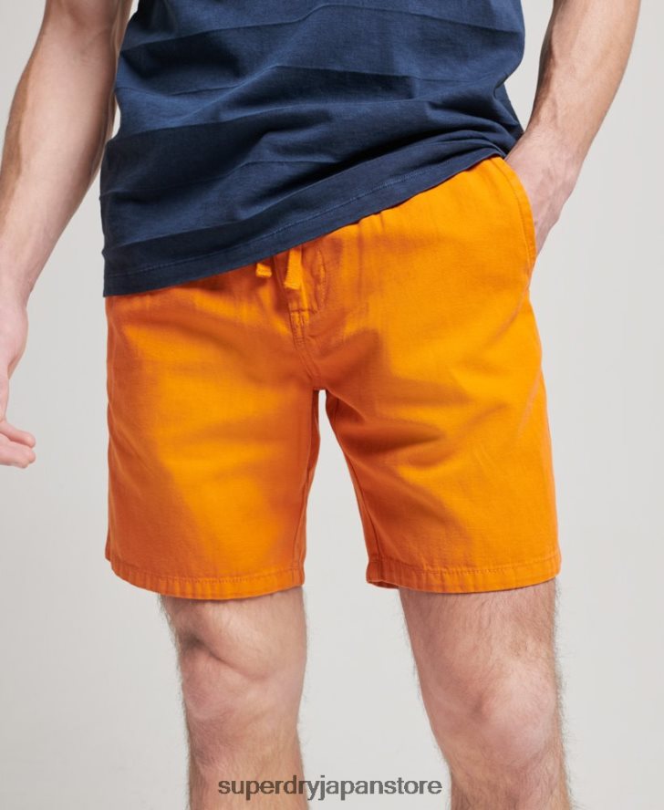 ヴィンテージオーバーダイショートパンツ 男性 Superdry 衣類 オレンジ 2J62PZ299