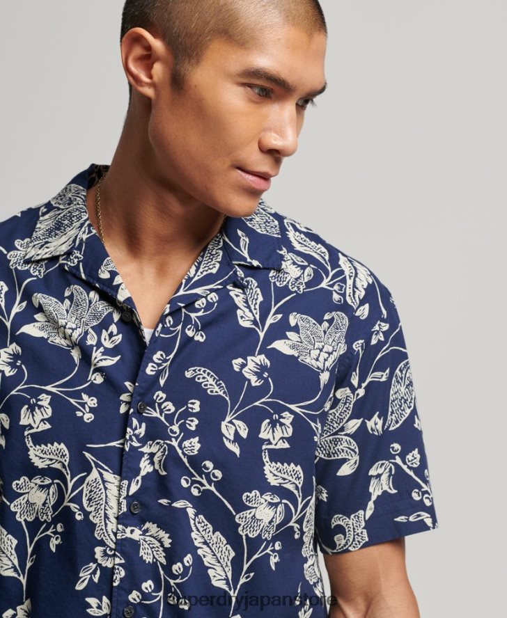 オープンカラーシャツ 男性 Superdry 衣類 濃紺 2J62PZ29