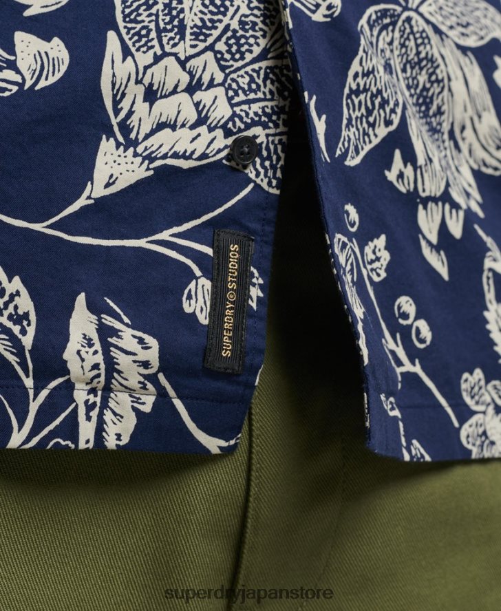 オープンカラーシャツ 男性 Superdry 衣類 濃紺 2J62PZ29
