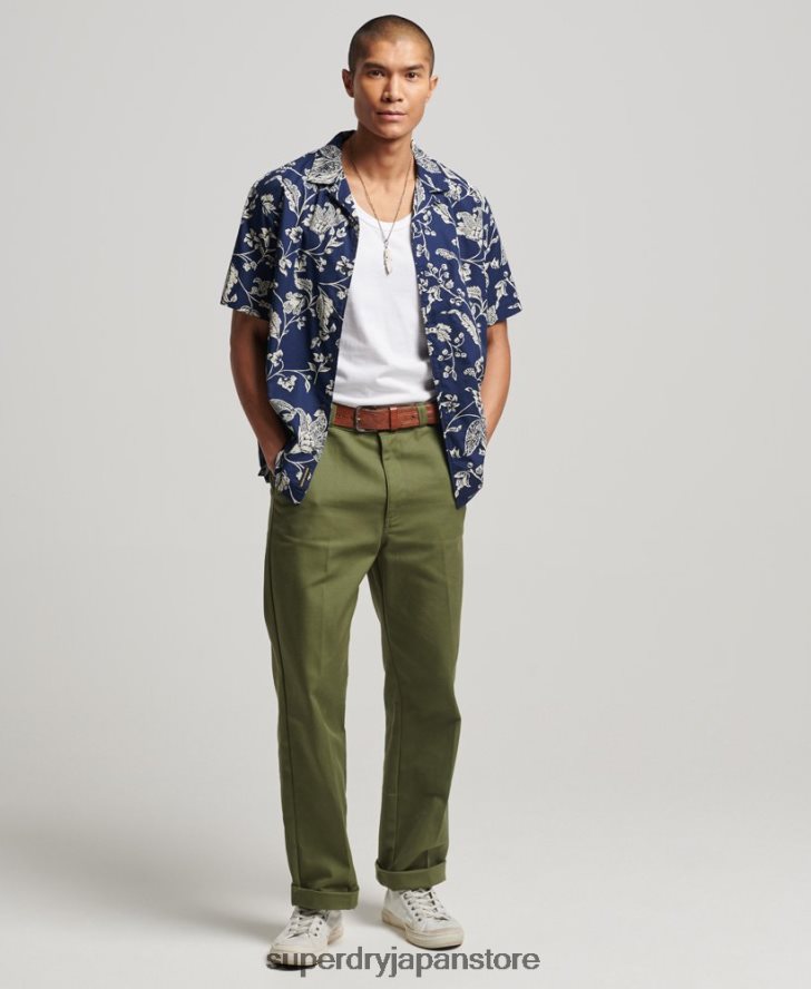 オープンカラーシャツ 男性 Superdry 衣類 濃紺 2J62PZ29