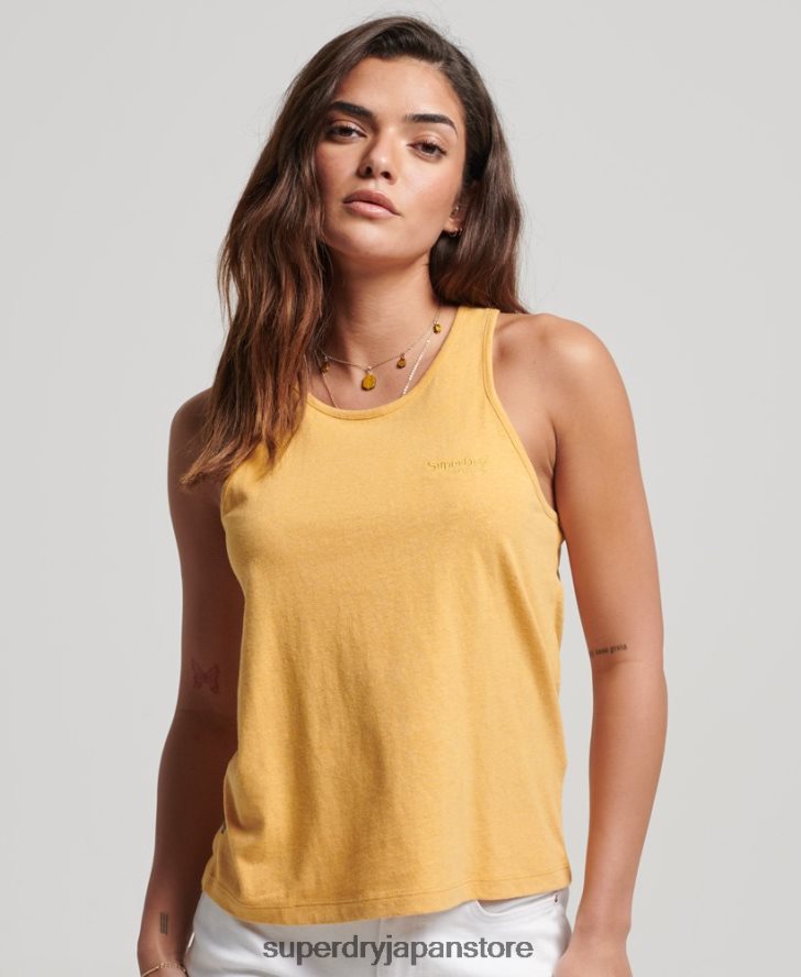 ヴィンテージロゴベスト 女性 Superdry 衣類 黄色 2J62PZ3002