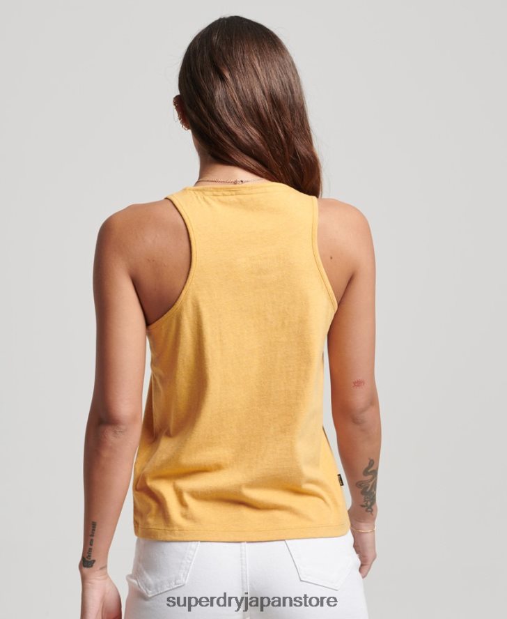 ヴィンテージロゴベスト 女性 Superdry 衣類 黄色 2J62PZ3002