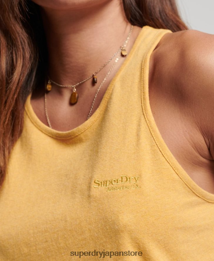 ヴィンテージロゴベスト 女性 Superdry 衣類 黄色 2J62PZ3002