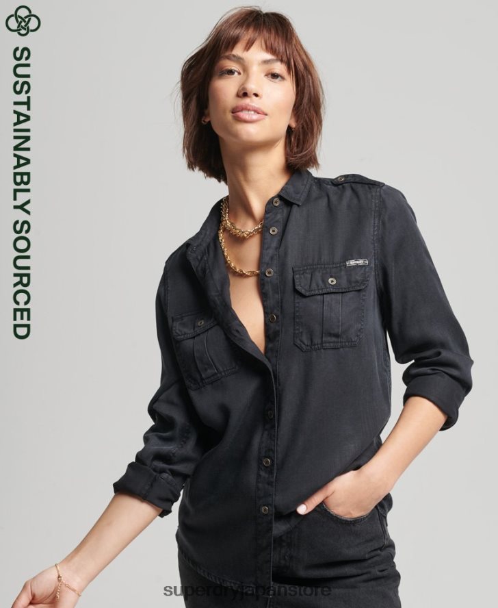 軍用シャツ 女性 Superdry 衣類 茶色 2J62PZ3004