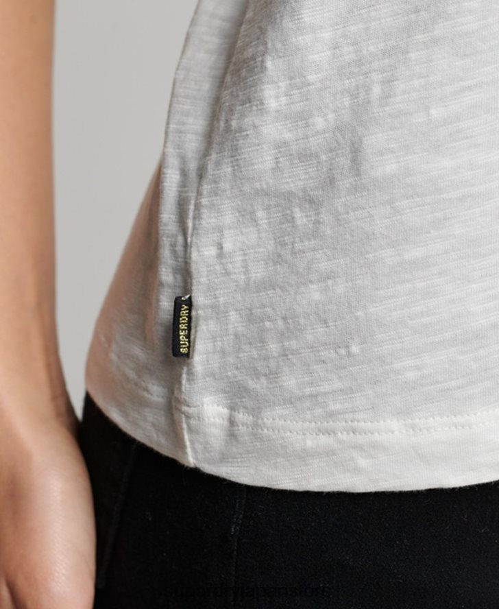 スタジオジャージタンクトップ 女性 Superdry 衣類 白 2J62PZ3006