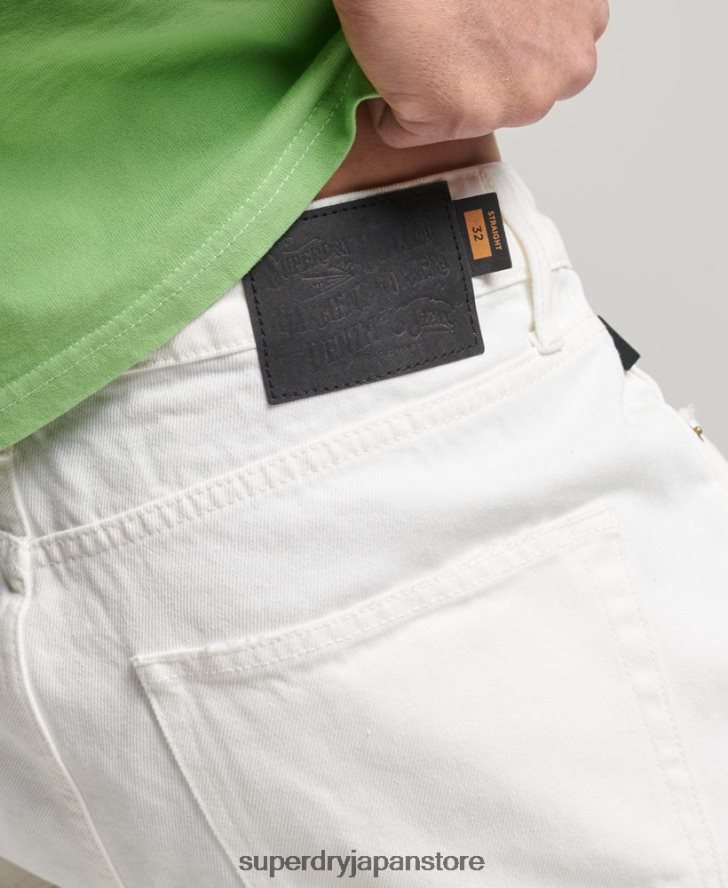 オーガニックコットン ヴィンテージストレートショート 男性 Superdry 衣類 白 2J62PZ300