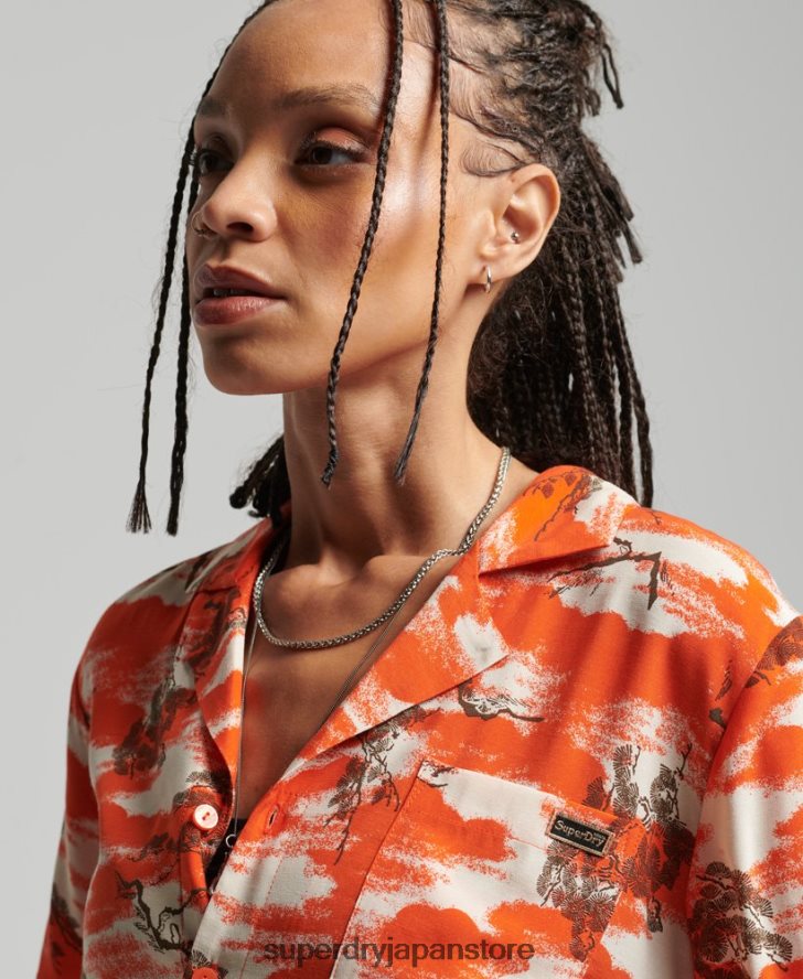ヴィンテージリビアシャツ 女性 Superdry 衣類 赤 2J62PZ3012