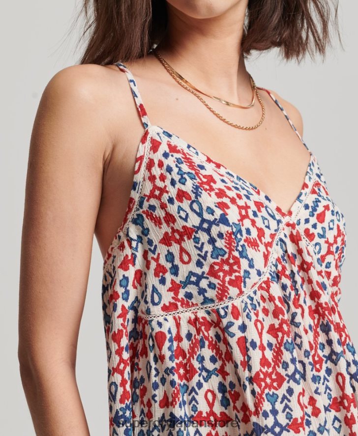 ティアードキャミトップ 女性 Superdry 衣類 赤 2J62PZ3013