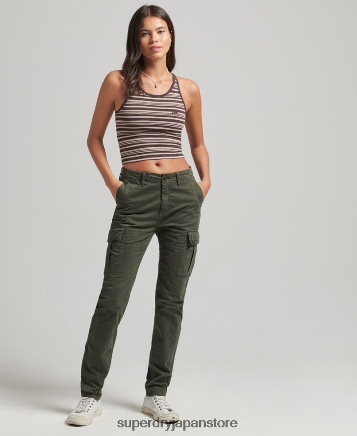 ヴィンテージカリストライプベスト 女性 Superdry 衣類 茶色 2J62PZ3022