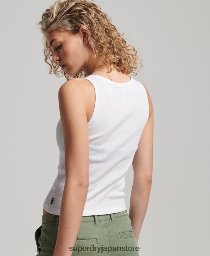 ボタンダウンベストトップ 女性 Superdry 衣類 白 2J62PZ3028