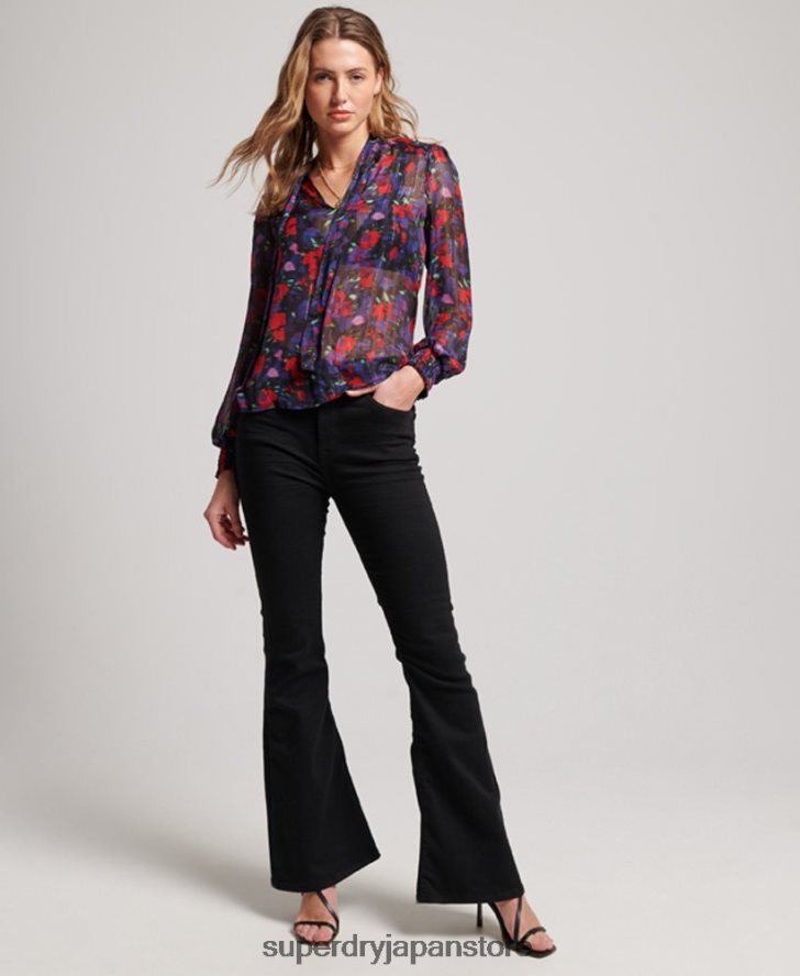 スタジオシフォントップ 女性 Superdry 衣類 海軍 2J62PZ3029