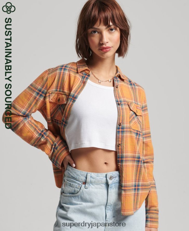 オーガニックコットン クラシック ランバージャック シャツ 女性 Superdry 衣類 黄色 2J62PZ3033