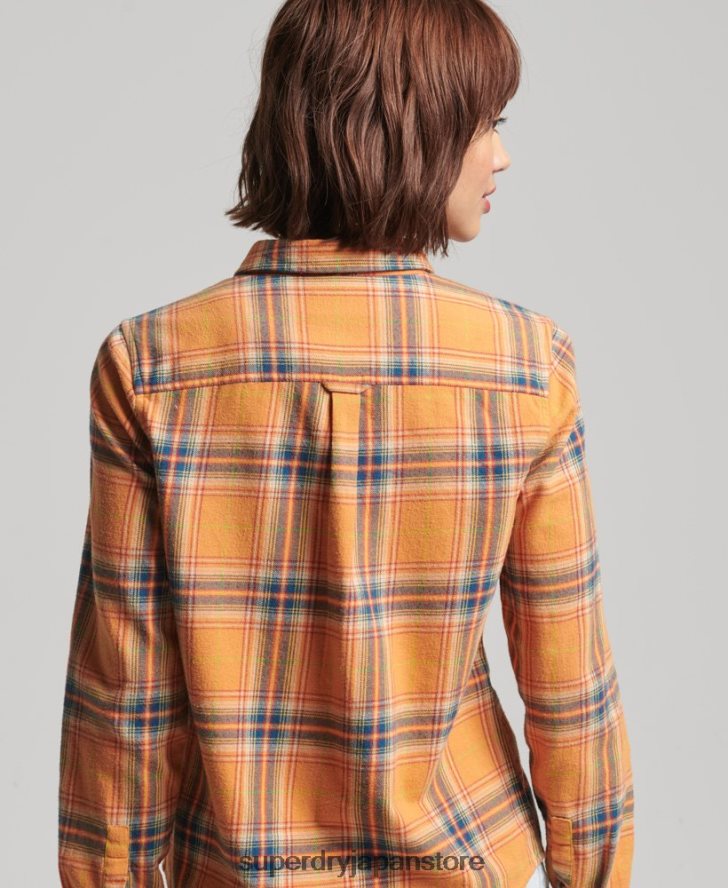 オーガニックコットン クラシック ランバージャック シャツ 女性 Superdry 衣類 黄色 2J62PZ3033