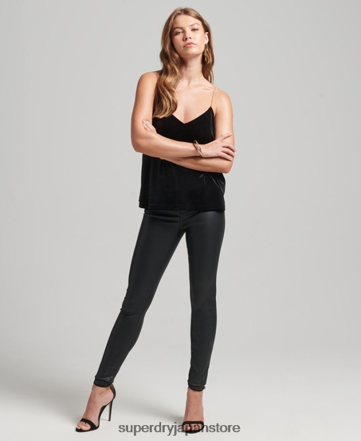 チェーンベルベットキャミトップ 女性 Superdry 衣類 黒 2J62PZ3036