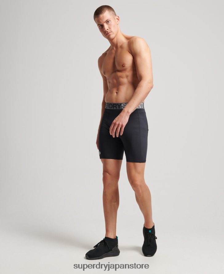 コアタイトショーツ 男性 Superdry 衣類 黒 2J62PZ303