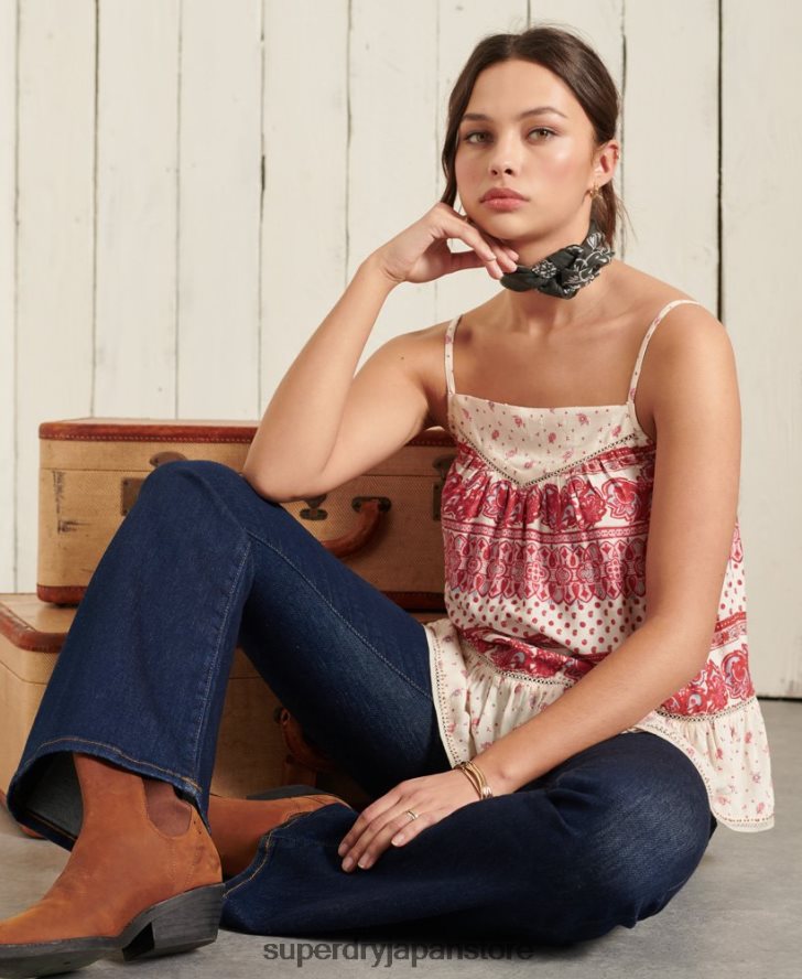 アミーラ キャミトップ 女性 Superdry 衣類 ピンク 2J62PZ3043
