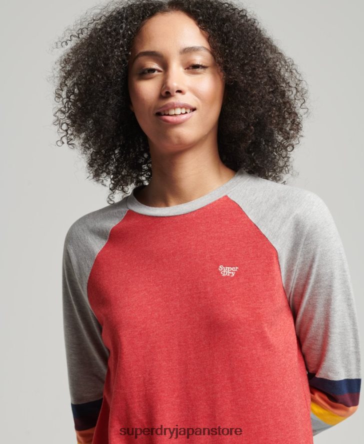 ヴィンテージカリストライプラグラントップ 女性 Superdry 衣類 赤 2J62PZ3047