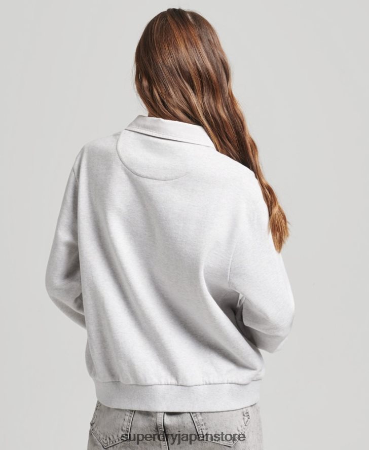 ヴィンテージラグビースウェットシャツ 女性 Superdry 衣類 ライトグレー 2J62PZ3052