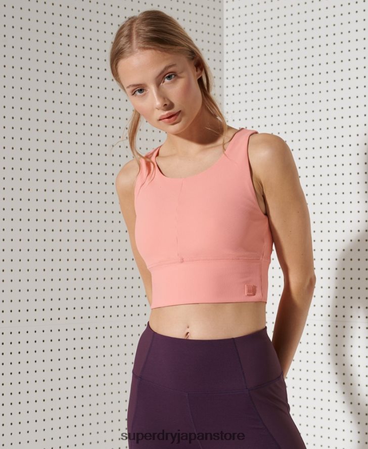 フレックスクロップタンクトップ 女性 Superdry 衣類 ピンク 2J62PZ3055
