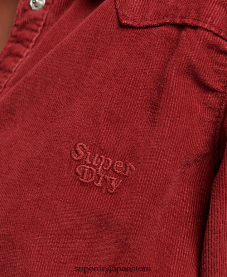 コードウエスタンシャツ 女性 Superdry 衣類 赤 2J62PZ3062