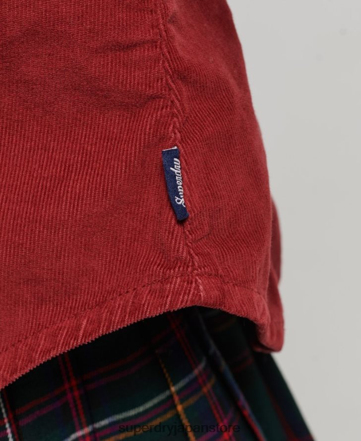 コードウエスタンシャツ 女性 Superdry 衣類 赤 2J62PZ3062