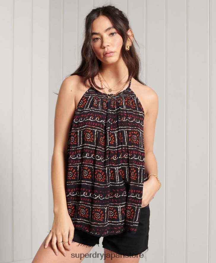 ビーチキャミトップ 女性 Superdry 衣類 黒 2J62PZ3064