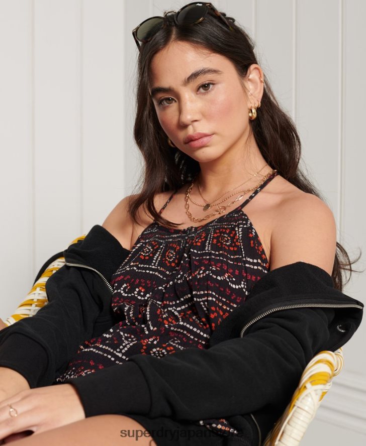ビーチキャミトップ 女性 Superdry 衣類 黒 2J62PZ3064